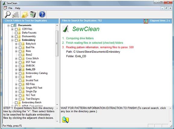 Fig. 3. Workspace while scanning for duplicates.